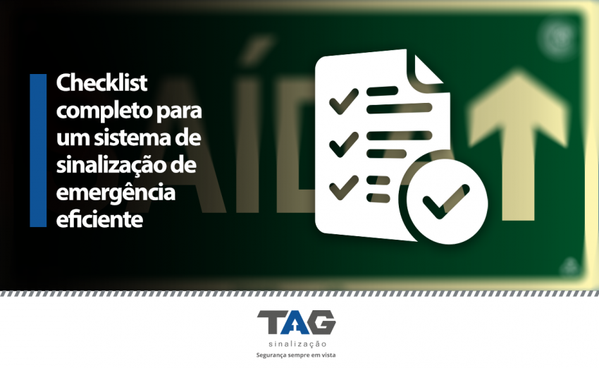 Checklist completo para um sistema de sinalização de emergência eficiente