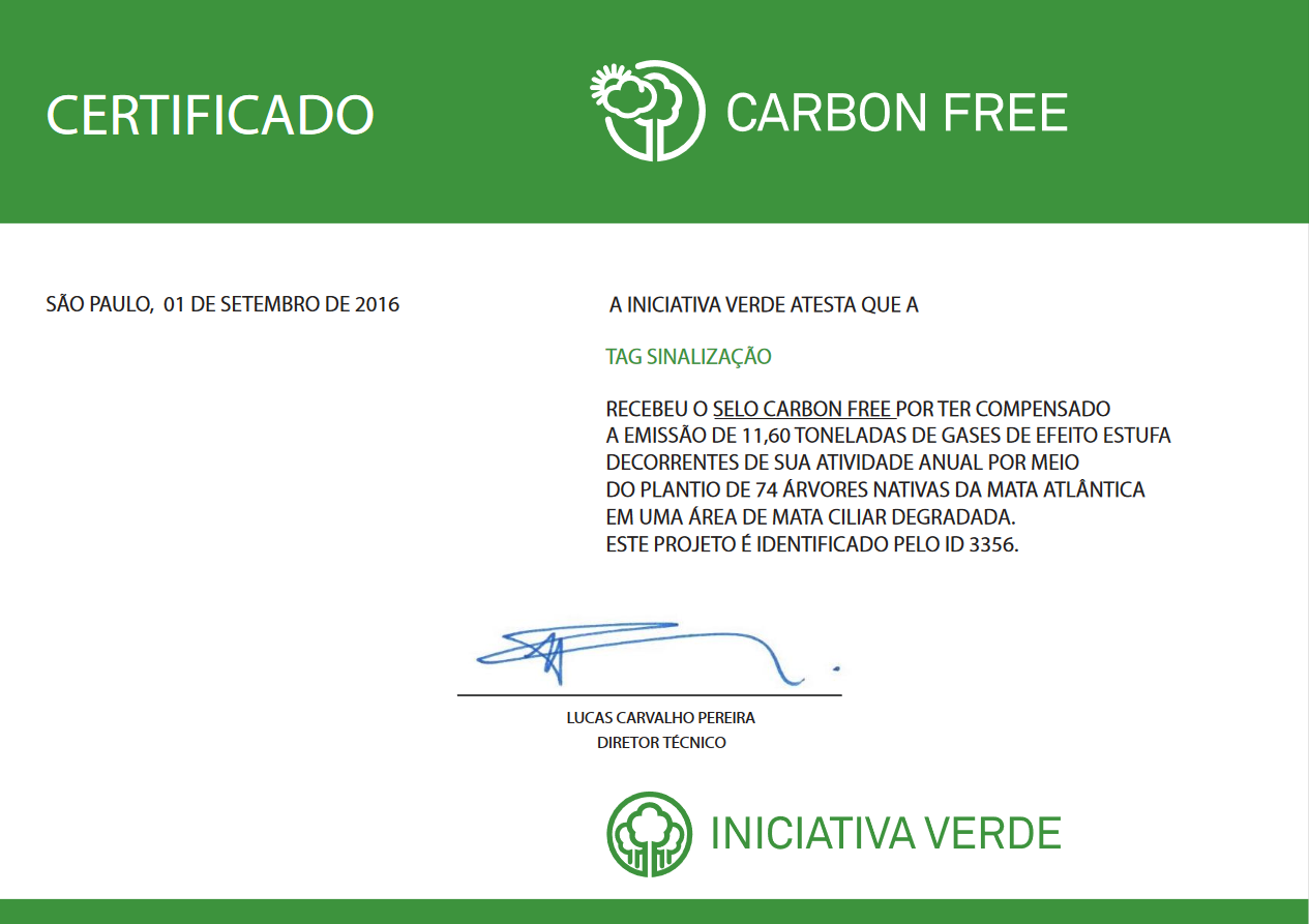 Certificado Carbon Free