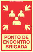 Placa / Sinalização - Referência E45 - Ponto de Encontro de Brigada
