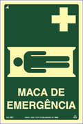 Placa / Sinalização - Referência EM1 - Maca de Emergência