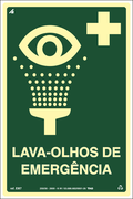 Placa / Sinalização - Referência EM7 - Lava-olhos de emergência