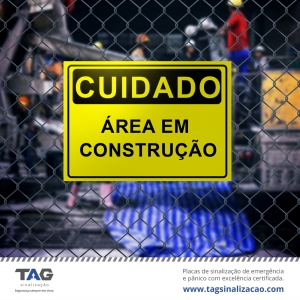 Sinalização para canteiro de obras