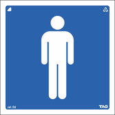 Placa / Sinalização - Referência d02 - Banheiro Masculino
